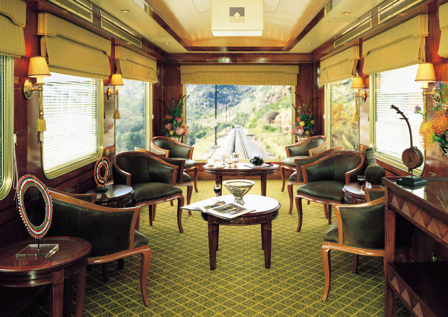 Voiture observation du Blue Train en Afrique du Sud