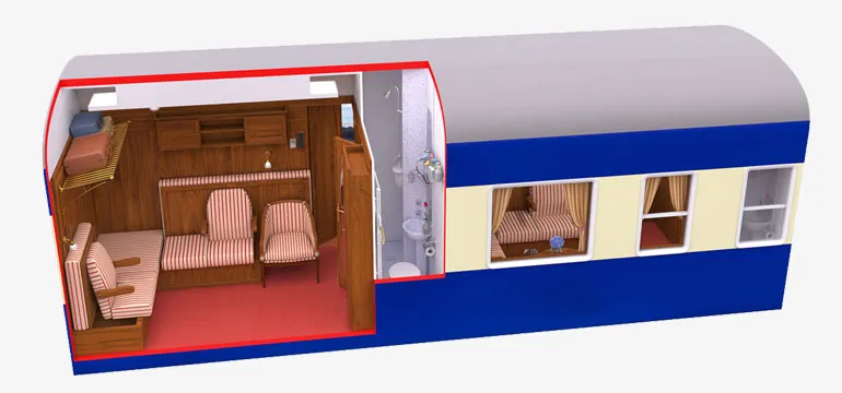 Cabine D&eacute;luxe Golden Eagle Danube Express &mdash; vue jour