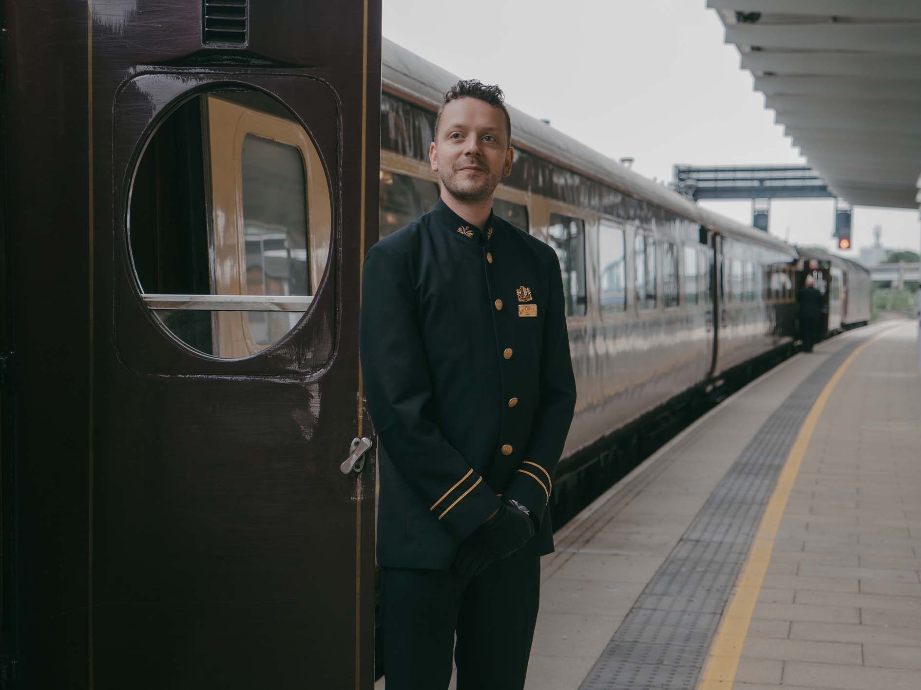 Intérieur Art Déco d'une voiture historique du British Pullman