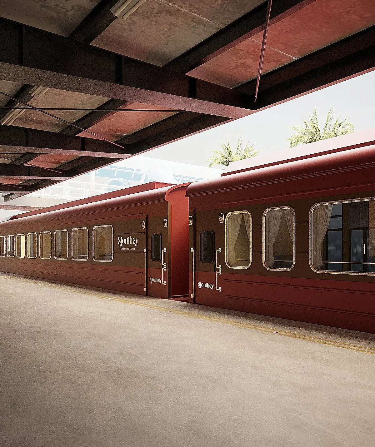 Train SJourney à quai – premier train-hôtel de luxe du Vietnam 2026
