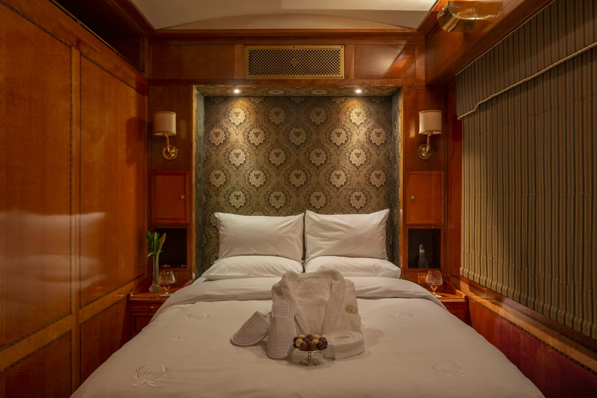 Suite Blue Train Afrique du Sud – lit double et service hôtelier 5 étoiles