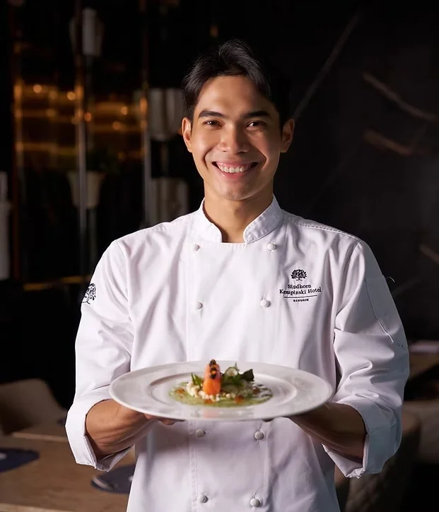 Chef Patipat Lakthong du Blue Jasmine Train, Médaille d'Or Chaîne des Rôtisseurs 2024, ancien Sindhorn Kempinski Bangkok