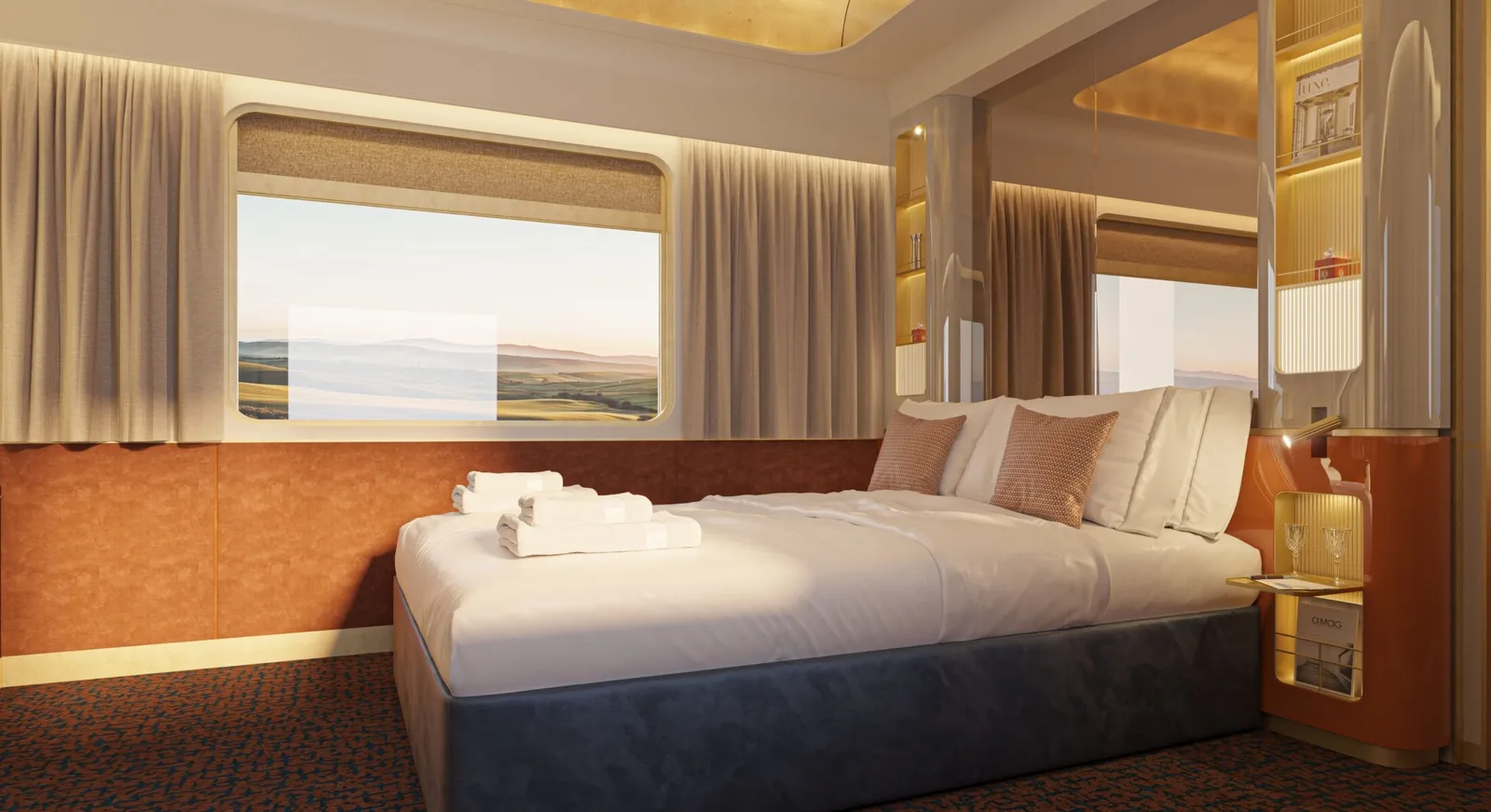 Suite prestige La Dolce Vita Orient Express avec vue sur la campagne