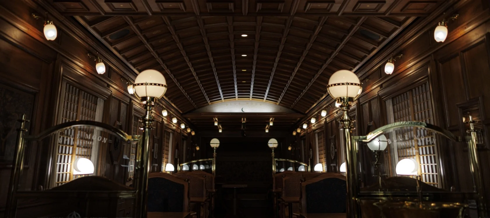 Salon Blue Moon – intérieur luxe Seven Stars in Kyushu, Japon