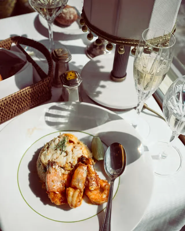 Plat de fruits de mer, voiture-restaurant Adisorn